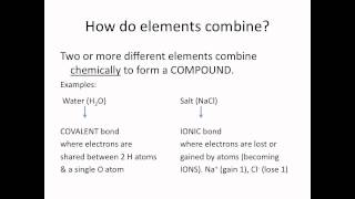Glencoe Earth Science 2-2 Combinations of Atoms