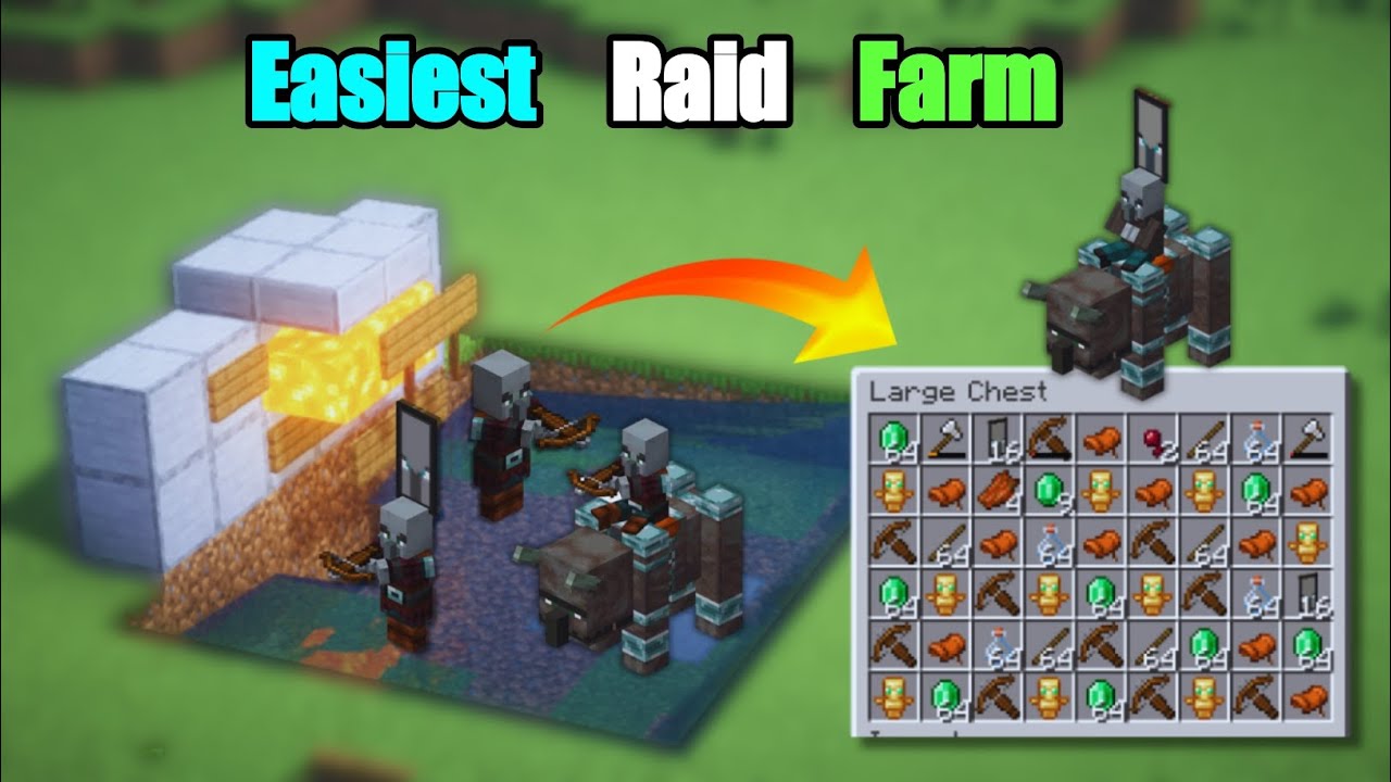 Minecraft Easiest Raid Farm 1.20+ | insane loot! - YouTube