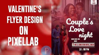 VALENTINE'S FLYER DESIGN ON PIXELLAB  screenshot 5