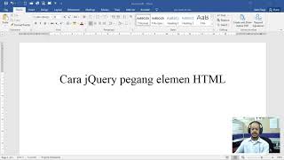 Cara jQuery pegang elemen HTML