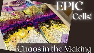 #245 Chaos in the Making Swipe EPIC CELLS! | Acrylic Pour Painting | Abstract | Fluid Painting