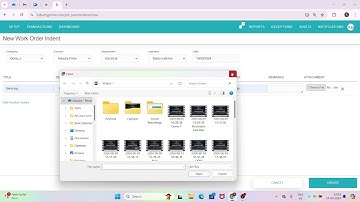 How to Create Work Order Indent