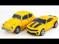 Transformers 2009 Leder Camaro Bumblebee VS 2018 Power Charge Betle Bumblebee Vehicle Car Robot Toys