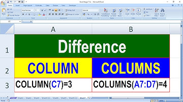 Excel magic trick 20 bangla - Difference between COLUMN &  COLUMNS Function