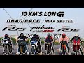 PULSAR RS200 {BS4} ×2 VS R15V4 VS R15M VS NAKED R15V4🔥||DRAG RACE 💥|| 10 Km's Long Race.