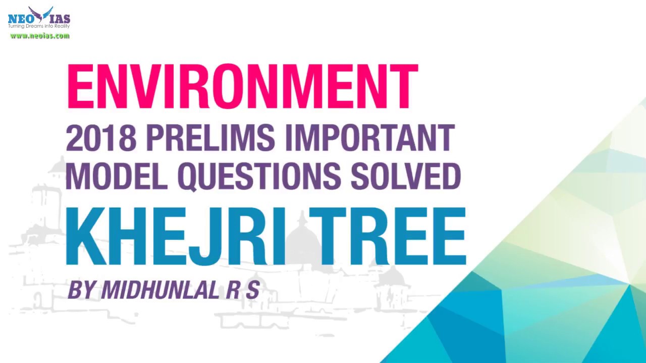 KHEJRI TREE  | PRELIMS IMPORTANT MODEL QUESTION SOLVED | ENVIRONMENT | EKAM IAS