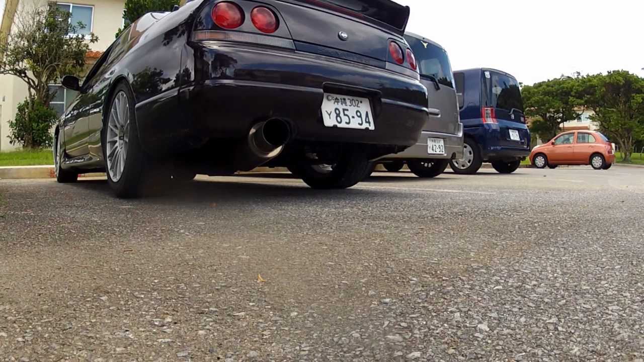 R33 with HKS Turbo back exhaust YouTube