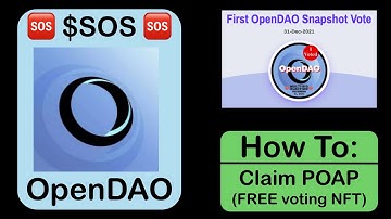 🆘｜How To｜Claim your FREE POAP (NFT) for voting on Snapshot ｜The Open DAO｜$SOS｜🆘