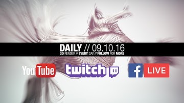 LIVE // The Daily Render // 09.10.2016 // #3dmodeling #MAXON #Cinema4D #Realflow // #OTOY #Octane