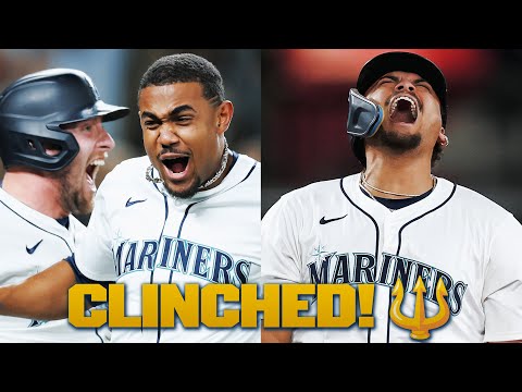 Josh Naylor and the Mariners win a COME FROM BEHIND THRILLER and are Postseason-bound! 🔱