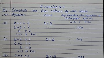 Class 7 - Exercise 4.1 - Q 1 |Complete the last column of the table