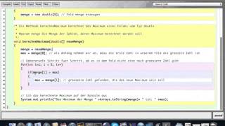 Java Tutorial   Arbeiten mit Feldern und Wiederholungsanweisungen - ein Beispiel