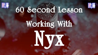 Working with Nyx: 60 Second Lessons