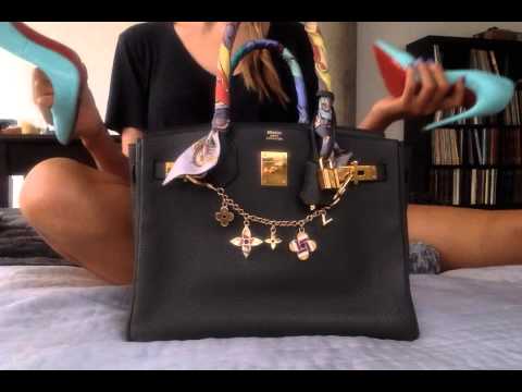 A Review: What Fits in a Hermes Birkin 30 - YouTube  