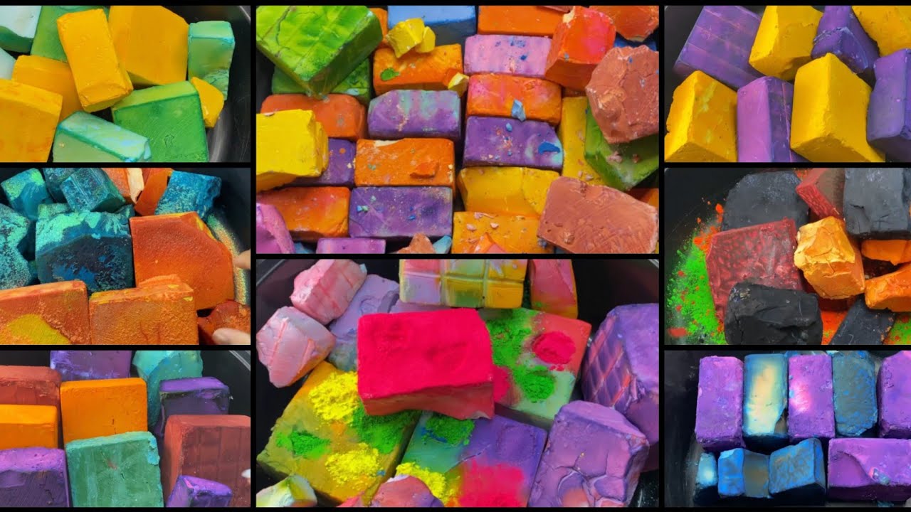 Dye Gym Chalk🌈😱💥 ASMR #Satisfyingsound - YouTube
