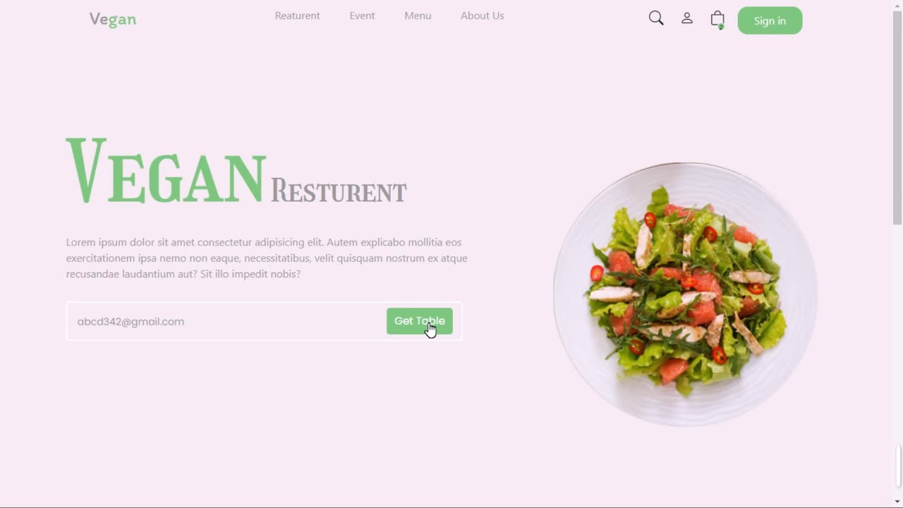 How to make a website using html and CSS | Restaurant Web page design ...