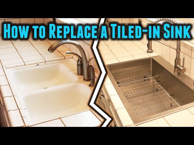 How To Replace A Tiled In Kitchen Sink, How To Replace A Kitchen Countertop And Sink