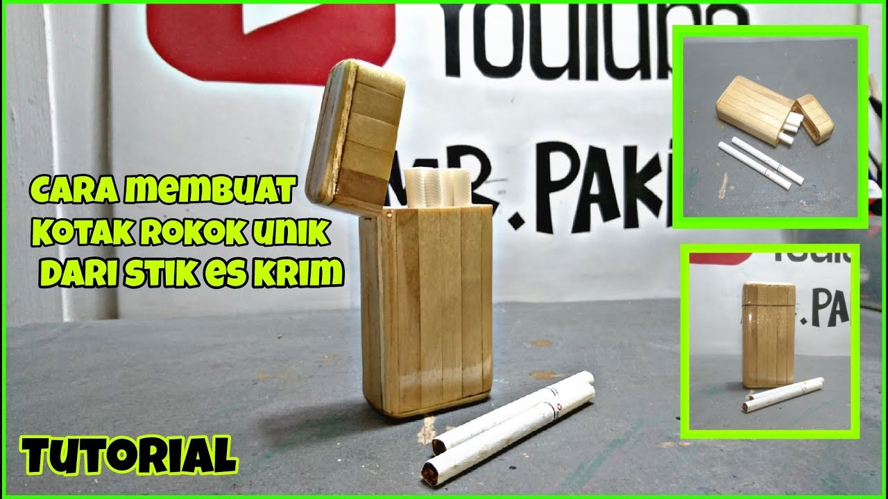  Cara membuat kotak rokok unik  dari stik es krim 