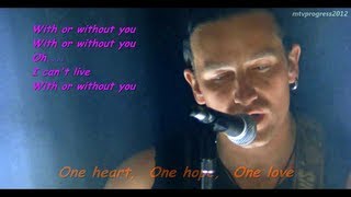 U2 - With Or Without You ( live 1987 )[ lyrics ]