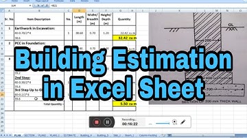Estimation (Excel Sheet) - Centre Line Method