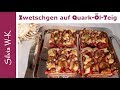 Zwetschgenkuchen mit  Quark-Öl-Teig / Streusel / Pflaumenkuchen / saftig