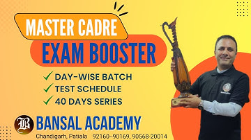 Master Cadre Exam Booster Revision Batch | 40 Days Revision Batch | Bansal Academy