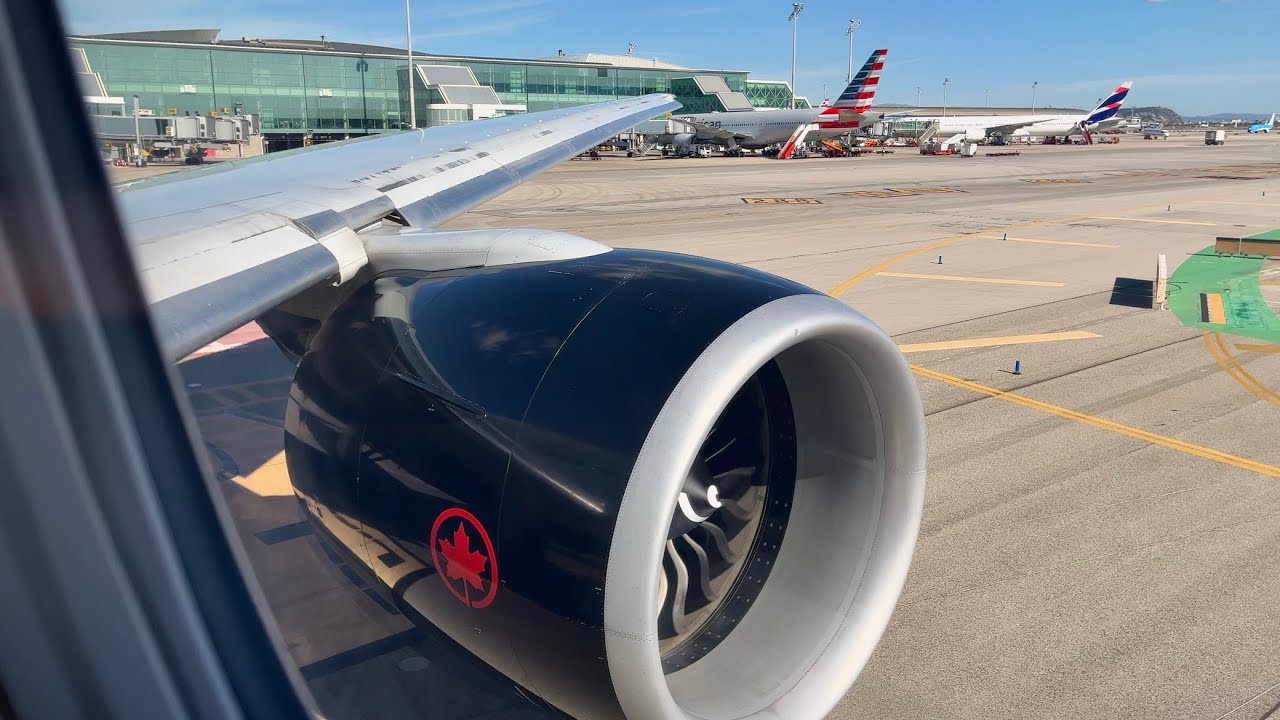 Air Canada Boeing 777-300ER Roaring Sunny Takeoff from Barcelona El Prat | BCN-YYZ