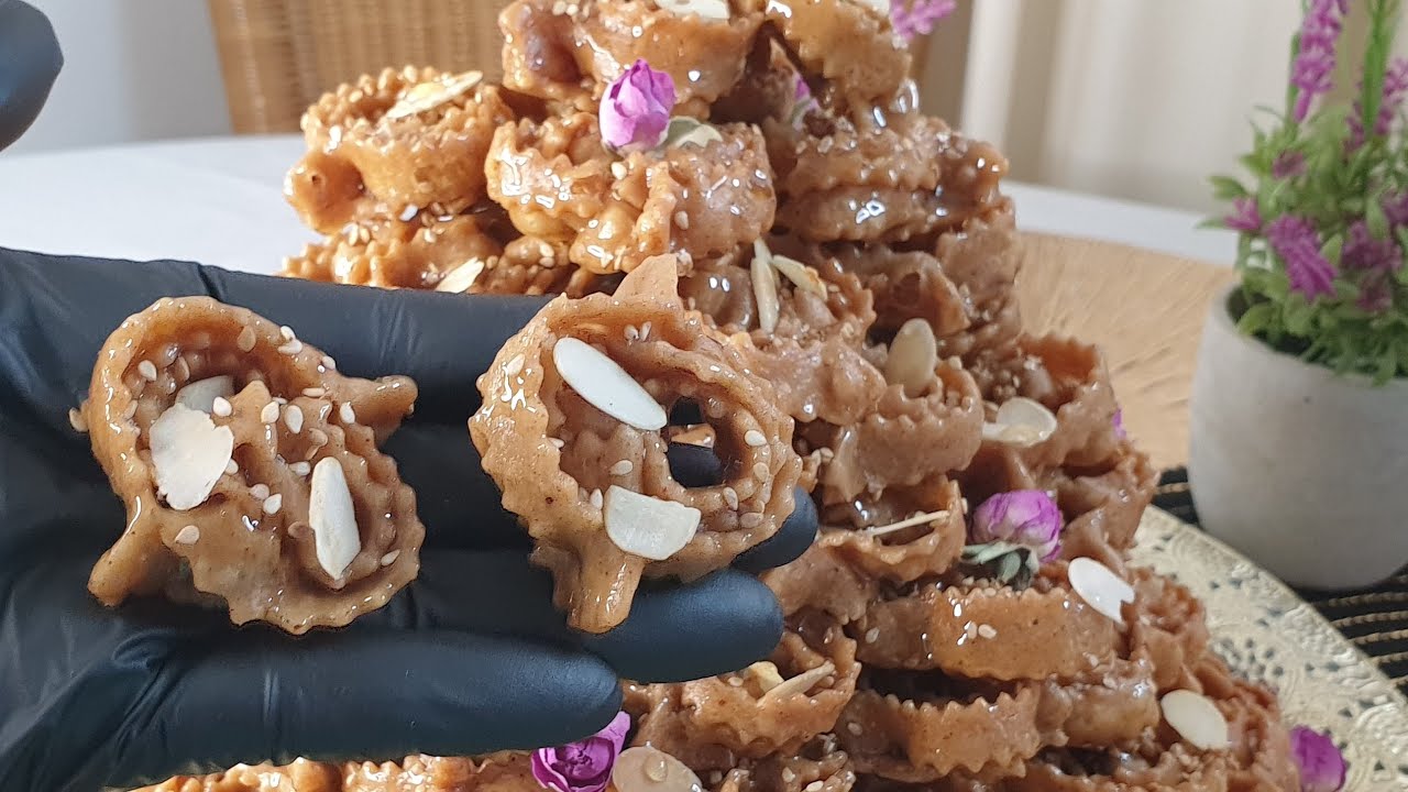 Самая вкусная миндальная шебакия 2024 года без замешивания, хрустящая и с самым простым способом ...