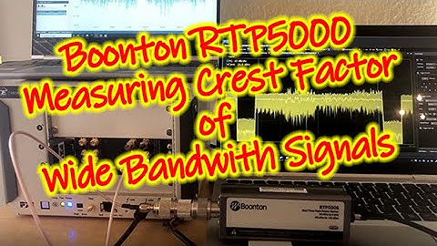 Boonton RTP5000 - Measuring Crest Factor of Wide Bandwidth Signals