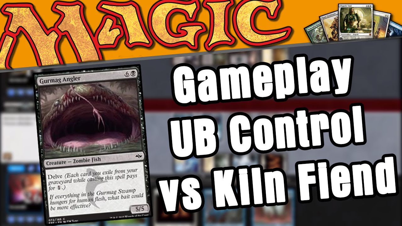 Magic The Gathering -  Batalha Deck UB Control vs Kiln Fiend Pauper