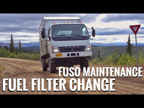 Diesel Fuel Filter Change ~ Mitsubishi Fuso FG140 Maintenance