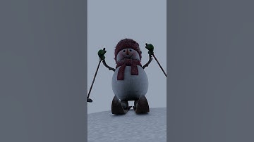 A Snowman’s Skating Adventure #3danimation #blender#3d #animation #sia #snowman
