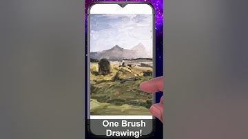 One brush painting, draw the Italian plains with the Android app Paintology #shorts #shortsvideo