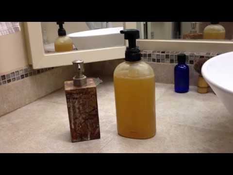How To Make Your Own Inexpensive Liquid Olive Oil (Castile) Mint Soap Fast, Without Lye