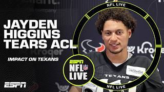 Impact of Texans WR Jayden Higgins torn ACL The Raiders Fernando Mendoza project NFL Live