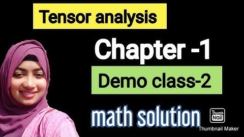 Tensor analysis, chapter -1 , class-2 , Example -17