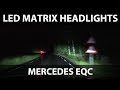 Mercedes EQC with LED matrix headlights test