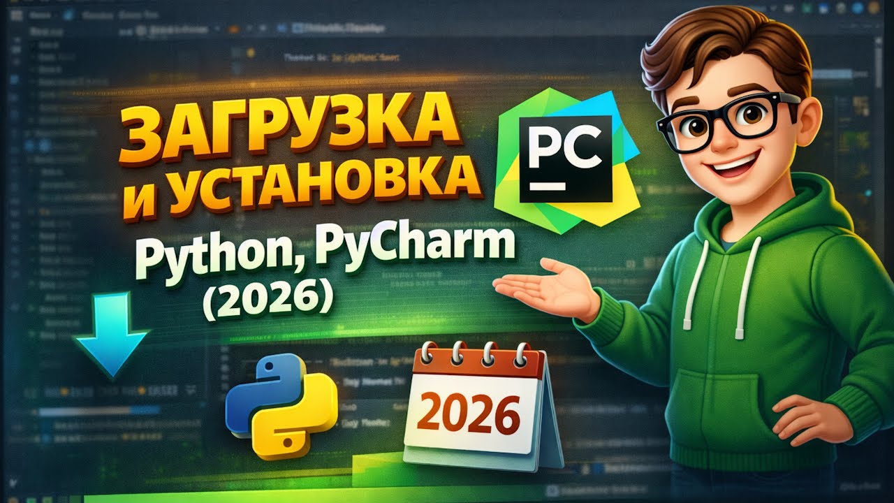 Загрузка и установка Python, PyCharm на Windows (2026)