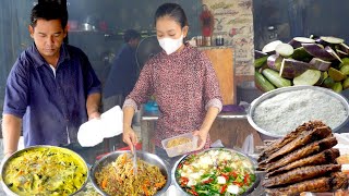 Non-Stop Cooking of 18 different Variety of Lunch Meals in 4 Hours | Cambodian Street Food