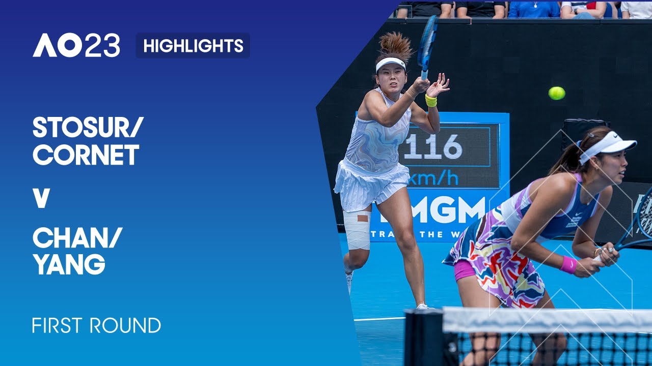 Stosur/Cornet v Chan/Yang Highlights Australian Open 2023 First Round