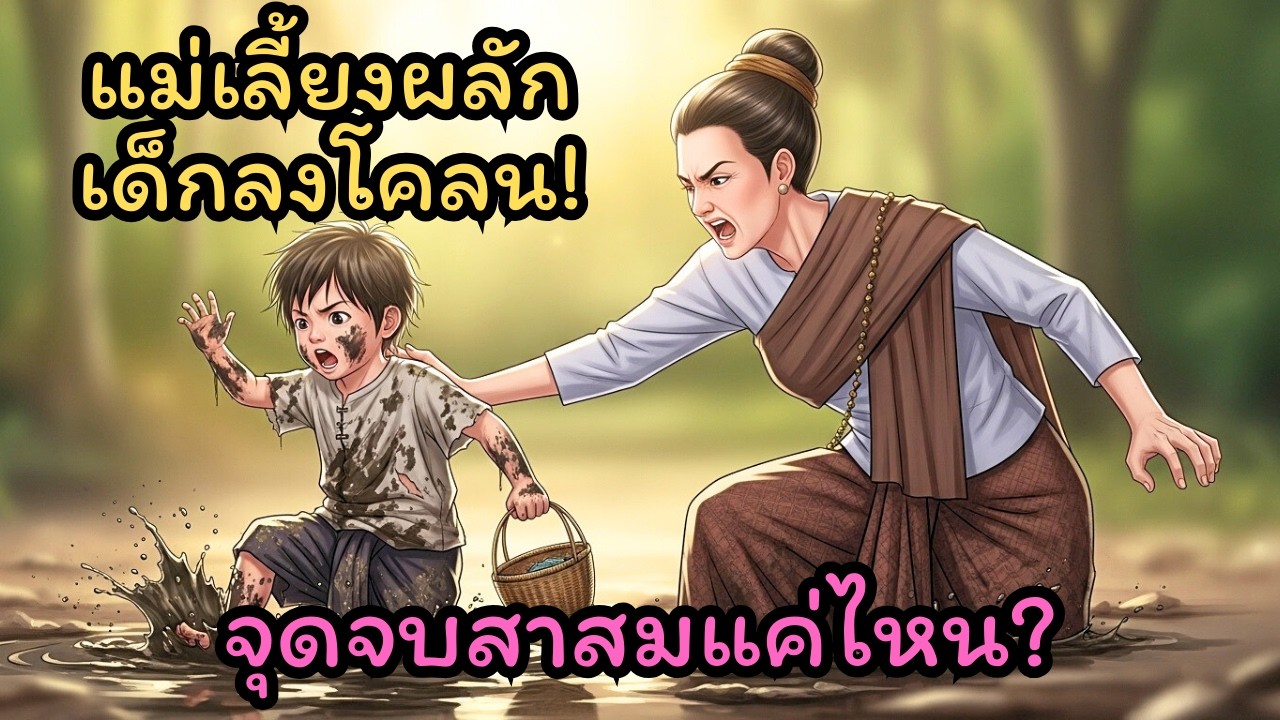 เด็กฉลาดรอดตาย! แม่เลี้ยงผลักลงบ่อโคลนหาปู #นิทานพื้นบ้าน #นิทานก่อนนอน #นิทานสอนใจ