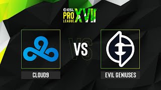 Cloud9 vs. Evil Geniuses - Map 2 [Mirage] - ESL Pro League Season 17 - Upper bracket