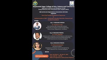 FDP on Implementation of NEP – Roadmap for Quality Education, Research and Academic Excellence