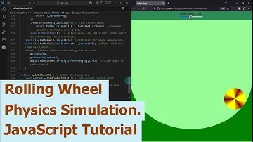 Rolling Wheel Physics Simulation. JavaScript Tutorial