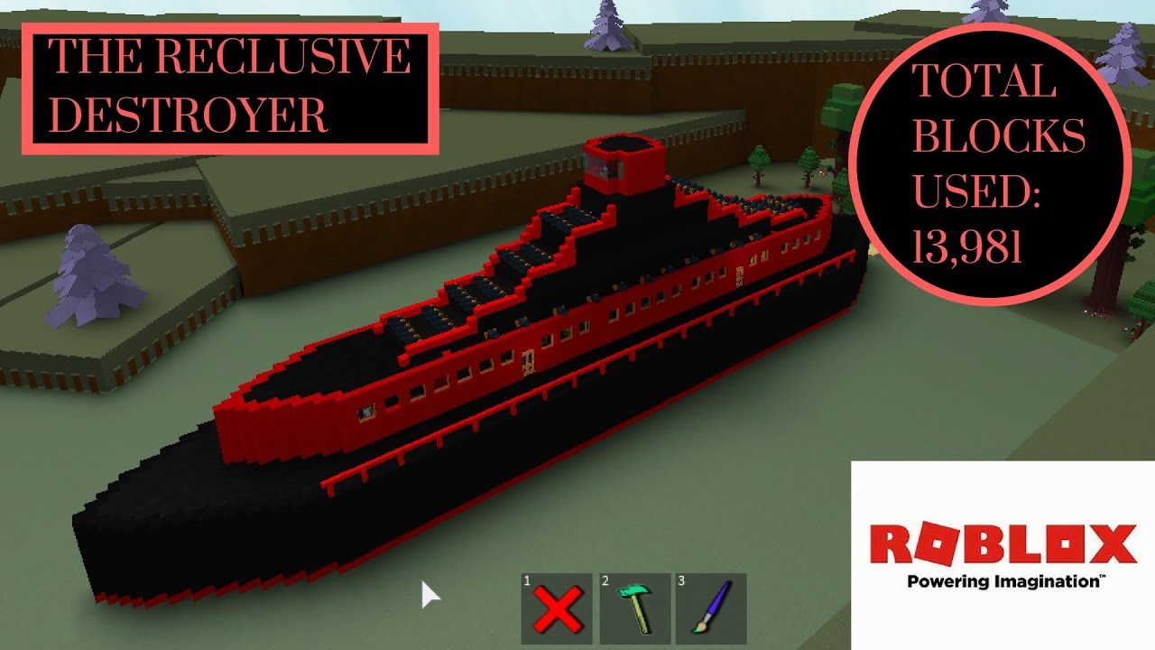 My Biggest Boat Yet! The Reclusive Destroyer! 13981 Blocks 