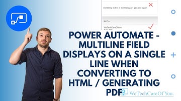 Power Automate - Multiline field displays on a single line when converting to HTML / Generating PDF