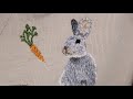 Hand embroidery tutorial. How to embroider Rabbit. Вышивка гладью на одежде.