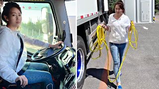 Quanmei, The Lady Truck Driver, Has Been Working Nonstop.