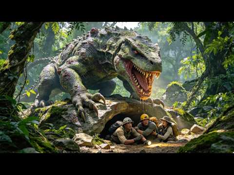 A giant lizard burst through the wall, and the expedition team was mauled.