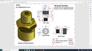 SOLIDWORKS PRACTICE TUTORIAL-32, BRASS FITTING DESIGN